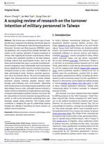 A scoping review of research on the turnoverintention of military personnel in Taiwan